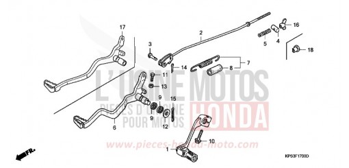 PEDALE CRF230F9 de 2009